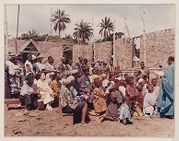 Nigerians attending church